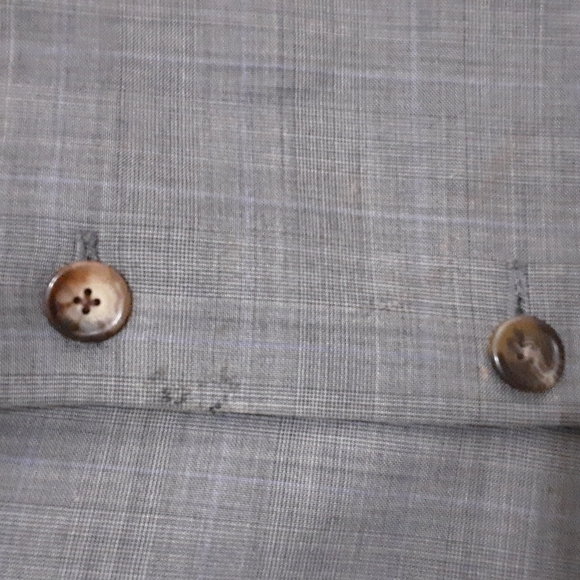 Ralph Lauren mens blazer suit plaid 100% wool Laine size 46L 2 buttons closure - Picture 2 of 8